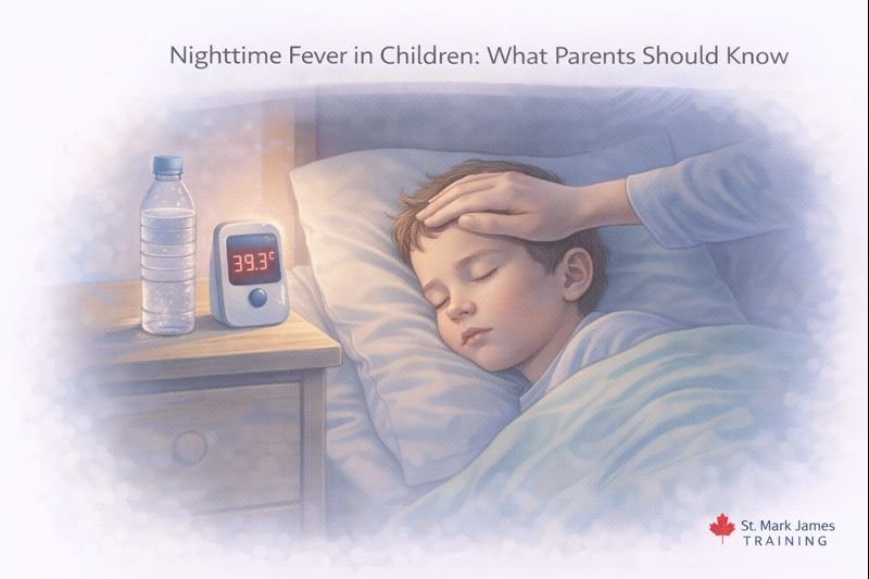 caring through fever at night