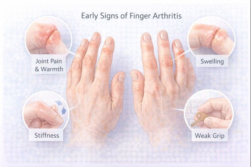 Early signs of finger arthritis