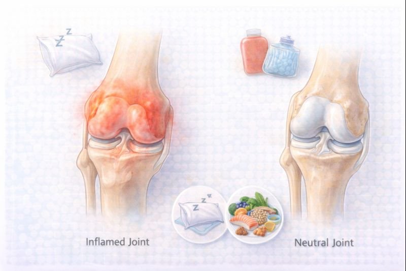 Managing knee joint inflammation visually