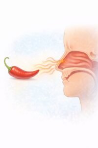 Chili pepper's effect on the nose