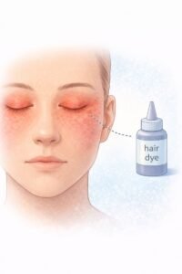 Hair Dye Irritation on Face
